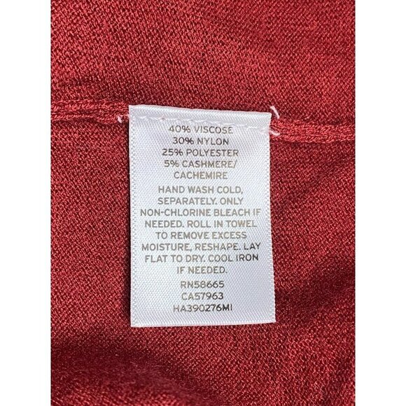 Halogen‎ Womens Duster Sweater Red Long Sleeve Open Front Pockets Slit S New - Picture 8 of 10